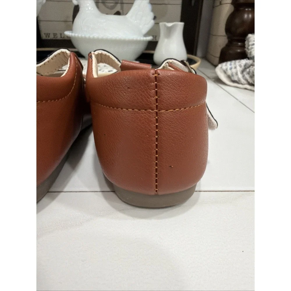 Meckior Shoes Girls Size 12.5 Mary Jane  Vegan Leather Toddler Kids Hook/Loop